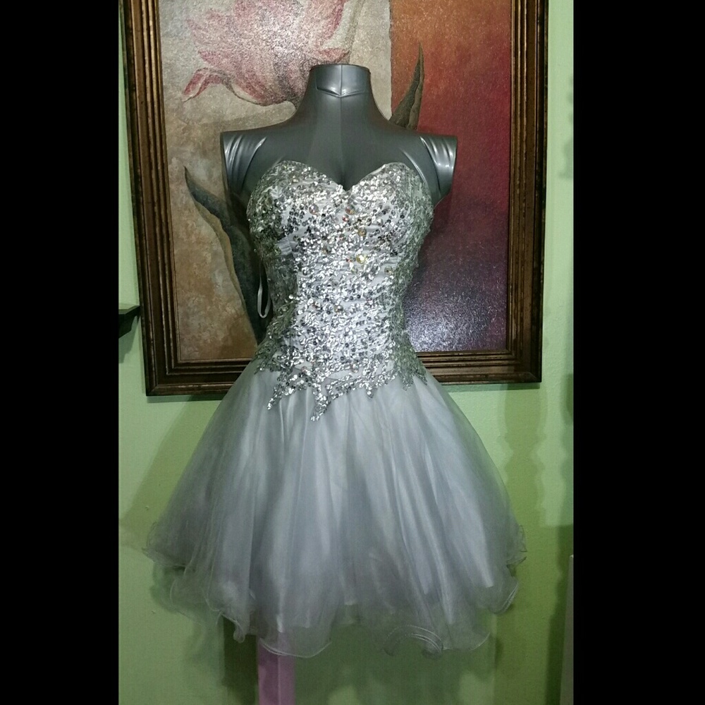 Silver sequence dress